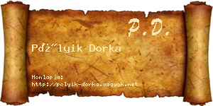 Pólyik Dorka névjegykártya